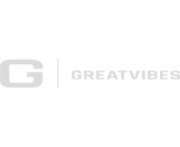 Great Vibes logo ohne hintergrund in grau